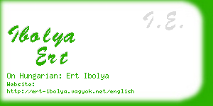 ibolya ert business card